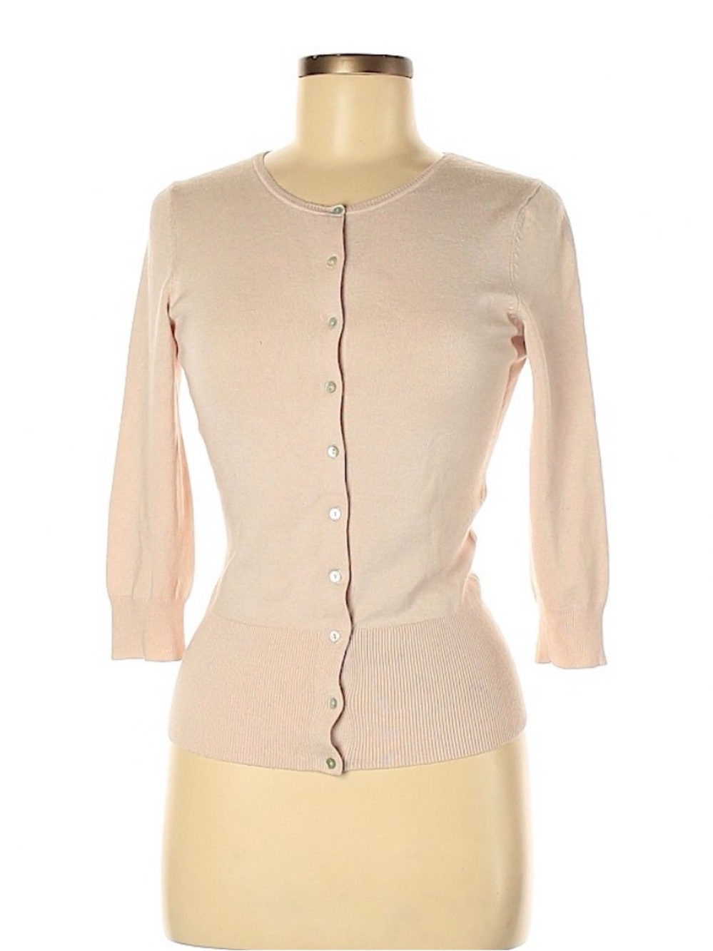 EXPRESS DESIGN STUDIO Women's Button-Up Crewneck Sweater Ballet 🩰 Pink